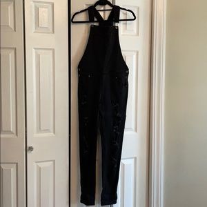 Women’s black overalls